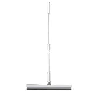 Grattoir de sol en silicone pour salle de bain, raclette de nettoyage domestique pour salle de bain, manche en plastique, double usage sec et humide - Product Image 5