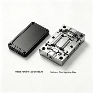 Coques en <span class=keywords><strong>plastique</strong></span> bicolores moulées par injection OEM tout-en-un, pièces ignifuges V0 pour batteries de stockage d'énergie - Product Image 1