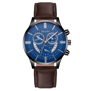 Mode trois yeux et six aiguilles montre à quartz de style ceinture pour hommes personnalisation du traitement - Product Image 4