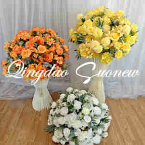 SN-A011 50Cm Trắng Màu Hồng Màu Đỏ Màu Xanh Mùa Thu Sage Màu Xanh Lá Cây Lớn Tăng Hoa Cắm Hoa Nhân Tạo Đám Cưới Hoa Bóng <span class=keywords><strong>Centerpieces</strong></span> - Product Image 2