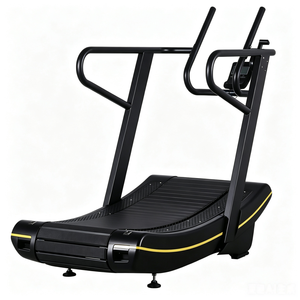 Tapis roulant incurvé non motorisé, 1 à 6 vitesses réglables, bande en aluminium et nylon, machine de course pour la maison, salle de sport, fitness, <span class=keywords><strong>cardio</strong></span> - Product Image 2