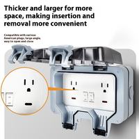 Boîtier de prise et d'interrupteur électrique IP66 de haute qualité, norme européenne, utilisation extérieure, industriel, 10A/13A/15A/16A, 3 prises AC