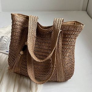 Сумка-тоут ручной работы из натуральной бумажной соломы - Product Image 5