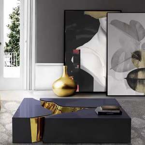 Mesa de Centro Combinada de Lujo Italiano <span class=keywords><strong>Bocado</strong></span> Lobo, Moderna y Sencilla, para Sala de Estar, Hotel o Villa, Diseño Irregular - Product Image 1