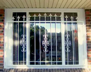 Modern demir ev hırsız geçirmez pencere ızgara tasarımı