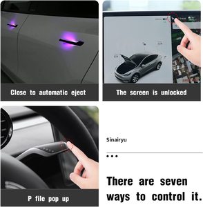 Accessoires de voiture de quatrième génération, 4 pièces, poignée de porte électrique intelligente Led tout-en-un pour <span class=keywords><strong>Tesla</strong></span> modèle 3 - Product Image 5