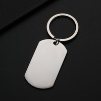 Personalisierter Gravierter Schlüsselanhänger, Edelstahl Laser-Gravur Schlüsselring, Individueller Metall-Hundemarken-Schlüsselhalter als Geschenk
