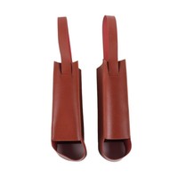 Sac d'emballage en cuir PU pour vin rouge, pochette de rangement portable pour champagne, pochette en cuir moderne en forme de cube pour bouteille unique