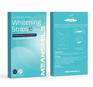 OEM MEANSMILE Lumineux gigi Whitening strip untuk Indah Smile 21 perawatan gigi Whitening Strip