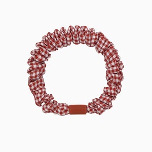 Chouchous à tête <span class=keywords><strong>plate</strong></span> imprimé à carreaux petit intestin bandeau pour cheveux fait à la main bandeau pour cheveux doux étiquette personnalisée emballage - Product Image 3