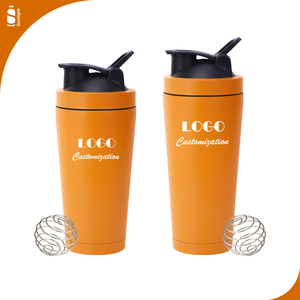 Botol air GYM dinding ganda gelas pengocok baja tahan karat dalam stok kustom botol pengocok vakum terisolasi pabrik grosir jumlah besar - Product Image 1
