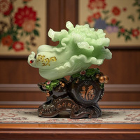 Nouvelle figurine décorative en résine époxy sculptée sur mesure, motif chou de Jade, style art populaire, lavable, souvenir de vacances, objet de collection pour la maison