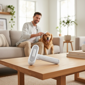 <span class=keywords><strong>Brosse</strong></span> à vapeur multifonctionnelle rechargeable et pliable à faible bruit <span class=keywords><strong>pour</strong></span> chats et chiens, avec massage et démêlage antistatique - Product Image 4