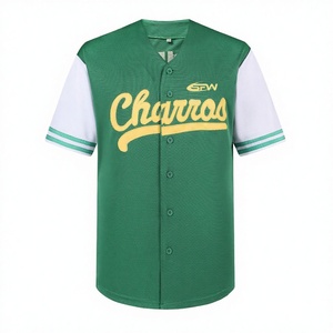 Classic Split Baseball Uniform <b>Button</b> T-shirt USA Size Personalized Stitched Logo Name Adult Unisex Plus Size Breathable Quick - Product Image 2