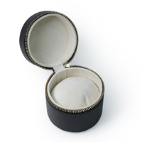 Boîtier de montre simple en cuir, grand et personnalisé, pour montre ronde