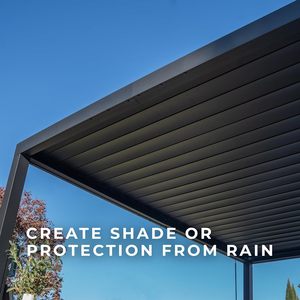 Pérgola de Aluminio de Estilo Minimalista con Gazebo Combinado para Entretenimiento en el Patio Junto a la Piscina - Product Image 1