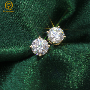 Pendientes de Oro de 18K con Diamantes Cultivados en Laboratorio, Corte Brillante Redondo, Certificación IGI, Joyería de Lujo para Mujer, Boda, Compromiso - Product Image 1