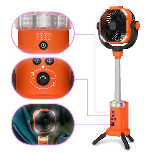 Ventilador RGB portátil recargable de 16000mAh para camping con batería de litio, control remoto, ajuste de altura y trípode con luz LED. - Product Image 3