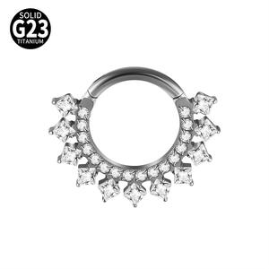 Anillos de Titanio G23 para <span class=keywords><strong>Piercing</strong></span>, Anillos de Septum 16G, Clicker Daith, Aros para la Nariz, Clicker Segmentado Articulado Daith para Mujeres y Hombres - Product Image 5