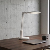 Lampe de table LED professionnelle pour le soin des yeux, CRI 95, design anneau lumineux, lumière de lecture à spectre complet, lampe de bureau pliable et réglable