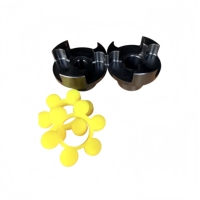 Accouplement flexible à trois griffes en acier rapide SFS, structure griffe/araignée, couple élevé, élasticité, personnalisable via ODM/OEM, garantie 1 an