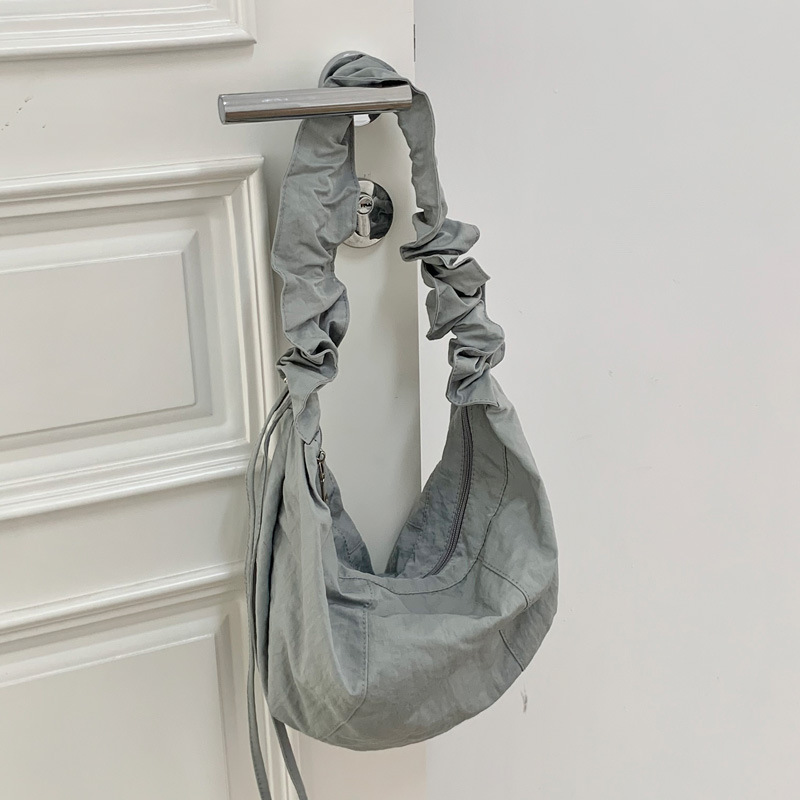 Borsa A Tracolla In Nylon Donna | Impermeabile Leggera | Tracolla Regolabile | Colore Tinta Unita