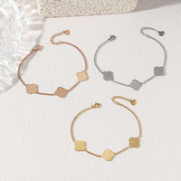 Clover Sabr Shukr Tawakkul Patience Gratitude Trust Ayatul Kursi Acero inoxidable Joyería de moda Pulseras Hombres Mujeres Venta al por mayor