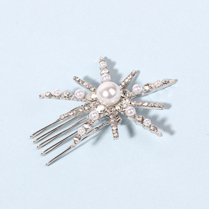 Décorations de cheveux pour filles, petits créatifs avec cristaux et perles, strass scintillants de toutes les styles, peigne de cheveux Vintage - Product Image 3