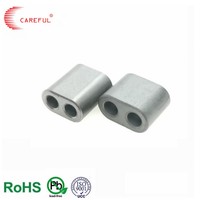 Anneau de ferrite NiZn monolithique à double chemin Careful RID pour câbles de signal en paire
