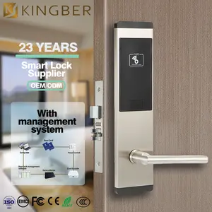 With Favorable Discount 304 Stainless Steel Electronic Smart Rfid Key Card Hotel Door Lock System