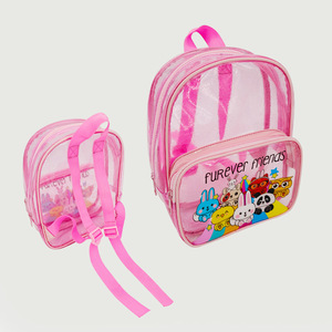 PVC Transparente Unisex Kindergarten Linda Mochila Almacenamiento de viaje Puede imprimir - Product Image 1