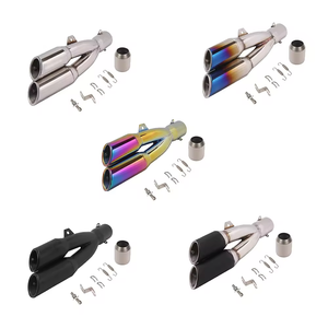 <span class=keywords><strong>Tubo</strong></span> <span class=keywords><strong>de</strong></span> <span class=keywords><strong>Escape</strong></span> <span class=keywords><strong>Doble</strong></span> Modificado para Motocicleta, Silenciador Universal para Motocicleta - Product Image 2