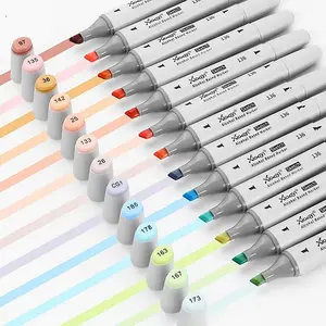 30种颜色的基于酒精的双尖素描记号笔套装，用于动画的多色艺术记号笔
