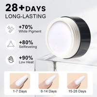 Gel de construction transparent UV 2 en 1, gel de construction pour ongles durs, gel de construction transparent, sans HEMA ni TPO, super blanc, gel de construction pour ongles, gel de construction transparent