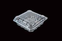 Boîte de transport en plastique transparent durable pour myrtilles de 4,4 oz – Contenant à clapet transparent pour myrtilles