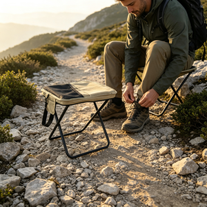 Chaise <span class=keywords><strong>de</strong></span> camping pliable portable d'usine OEM, robuste, en tissu Oxford, avec sac <span class=keywords><strong>de</strong></span> transport et bandoulière, pour pique-nique, plage et voyage en extérieur - Product Image 5