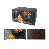 Barre de chocolat au lait en gros avec écorce d'orange 50g, chocolat composé aux fruits, beurre de cacao, barre de chocolat noir