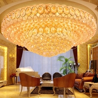Lustre de hall d'hôtel personnalisé, luminaires de luxe, or, grande boule de cristal, luminaires de plafond pour salon
