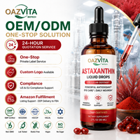 OAZVITA OEM Astaxanthine en Gouttes Liquides Certifiées GMP – Puissant Antioxydant pour la Défense Cellulaire et Soin Quotidien des Yeux