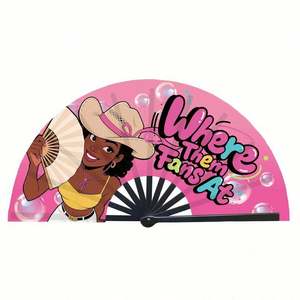 Abanico de Mano de Plástico Pintado Ecológico al por Mayor - Product Image 1