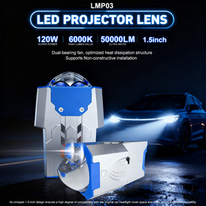 Xenplus Chất lượng cao <span class=keywords><strong>LED</strong></span> xe ánh sáng lmp03 120W 6000K 50000lm <span class=keywords><strong>LED</strong></span> <span class=keywords><strong>1.5</strong></span> inch <span class=keywords><strong>LED</strong></span> Ống kính chiếu đèn pha cho xe ánh sáng - Product Image 2