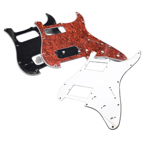 Pickguard <span class=keywords><strong>Stratocaster</strong></span> HH à 11 trous en PVC 3 plis, plaque anti-rayures ST Double Humbucker, compatible avec les <span class=keywords><strong>Stratocaster</strong></span> Fender américaines et mexicaines - Product Image 1
