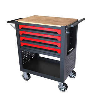 Chariot à outils multifonctionnel en métal à 4 tiroirs et 3 niveaux avec quatre roues, chariot <span class=keywords><strong>utilitaire</strong></span> <span class=keywords><strong>professionnel</strong></span> pour outils mécaniques - Product Image 6
