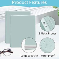 Porte-documents à deux poches avec languettes, classeurs en plastique avec poches et porte-cartes de visite, format Lettre, pour l'école, le bureau et les affaires