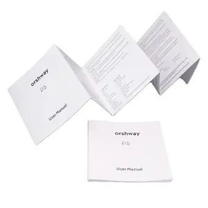 Folheto de papel artístico personalizado, folheto de impressão, guia de usuário, livreto, manual de instruções de produto eletrônico