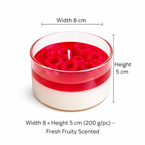 Nuova Candela Profumata con Topping alla Frutta, Aroma di Bacche Fresche, in Cera Gel per Decorazione Casa, Matrimoni, Boutique, Feste, Regali di Compleanno - Product Image 2