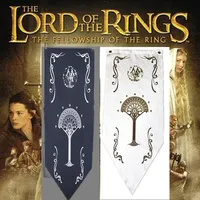 Stark carte bannière pour seigneur des anneaux 35x90cm 46x150cm drapeau en tissu noir pour mur pour KTV Bar maison école Cosplay fête décor cadeau
