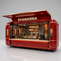 Kiosque mobile de restauration pour zones touristiques, kiosque de vente ambulante personnalisé, remorque alimentaire polyvalente, structure en aluminium et acier inoxydable, résistante à la rouille