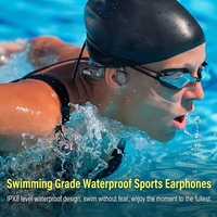 Nouveaux écouteurs sportifs à conduction osseuse X6PRO à oreille libre, étanches IPX8 pour la natation, sans fil BT6.0