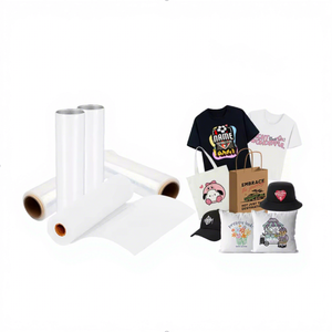 <span class=keywords><strong>Film</strong></span> PET DTF HN imperméable 30cm 75m épais transparent/ivoire de haute qualité pour transfert direct sur tissu par presse à chaud - Product Image 2